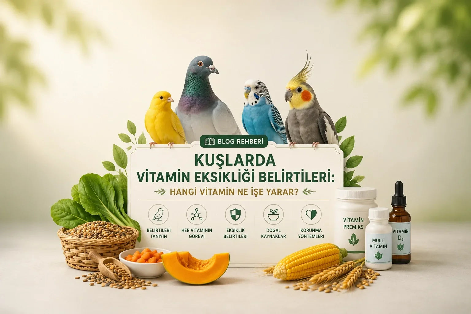 Kuşlarda Vitamin Eksikliği Belirtileri: Hangi Vitamin Ne İşe Yarar?