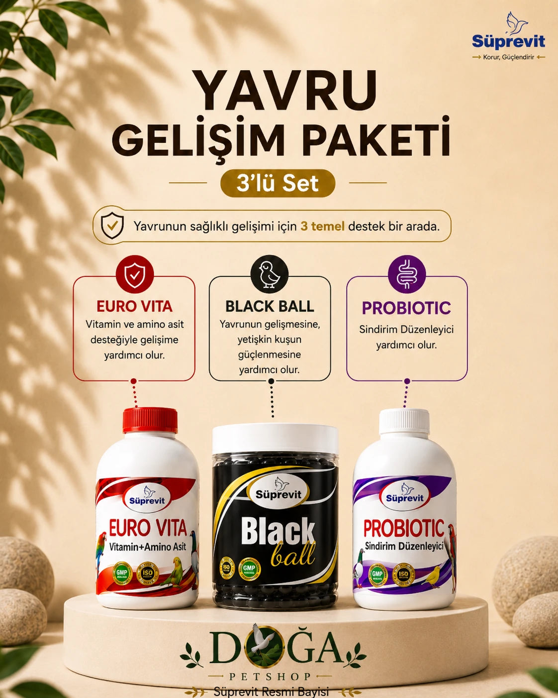 Yavru Gelişim Paketi – Black Ball + Euro Vita + Probiotic
